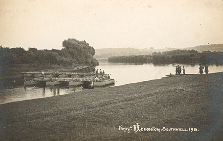 Pontoon bridge building