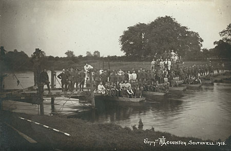 Pontoon bridge building team