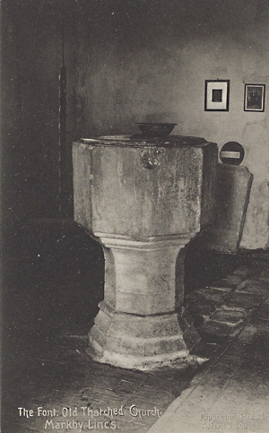 The Font Old Thatched Church, Markby, Lincolnshire