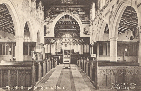 Interior, Theddlethorpe All Saints Church, Mablethorpe, Lincolnshire