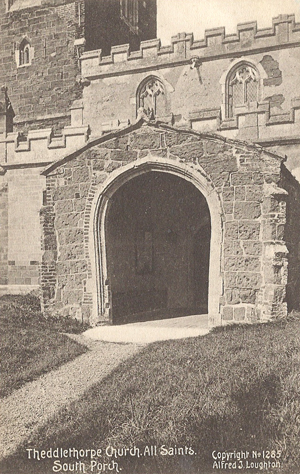 South Porch, Theddlethorpe All Saints Church, Mablethorpe, Lincolnshire