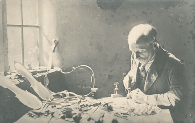 Alfred making violins