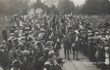 The army in the procession