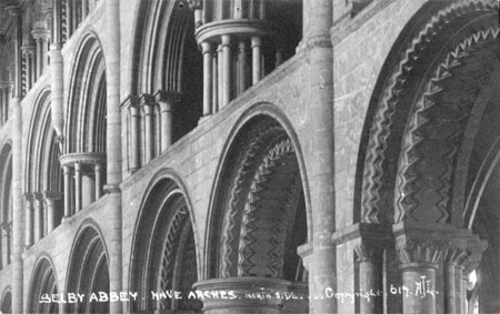 Selby Abbey arches in the nave