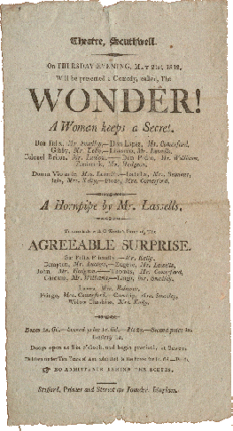 An early Southwell Theatre Bill