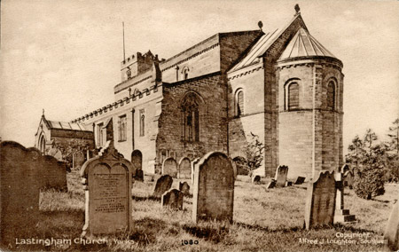 Outside Lastingham Church, Yorkshire