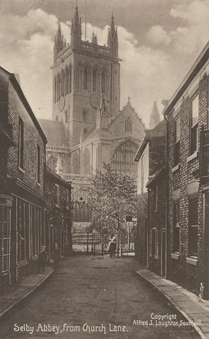 Selby Abbey from Church Lane